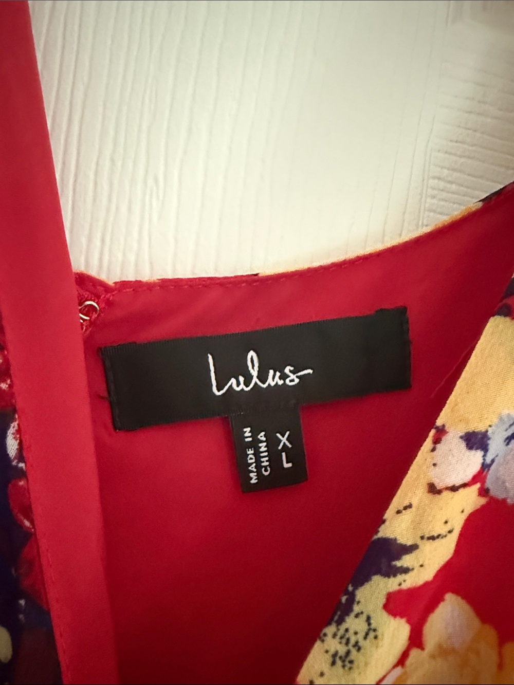 Lulu's Radiant Ruby Red Floral Print Chiffon Maxi Dress - Picture 5 of 5